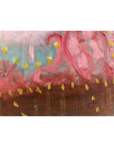 Mónica Coto. Carrusel, recuerdos de infancia. Mixta sobre tabla.