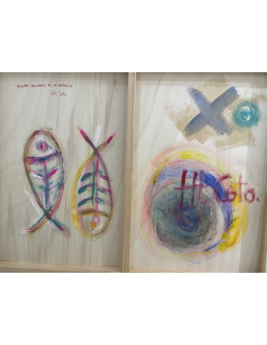 Mónica Coto. Carrusel, recuerdos de infancia. Mixta sobre tabla.