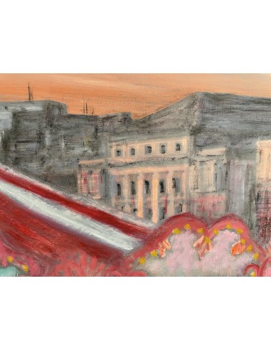 Mónica Coto. Carrusel, recuerdos de infancia. Mixta sobre tabla.