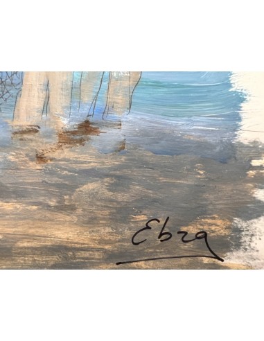Manolo Ebra (Ourense 1960). Hieratismos erráticos. Mixta sobre cartulina.
