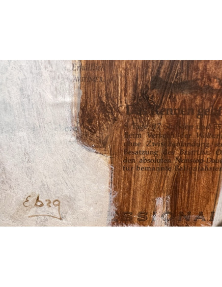 Manolo Ebra (Ourense 1960). Hieratismos erráticos. Mixta sobre tabla.