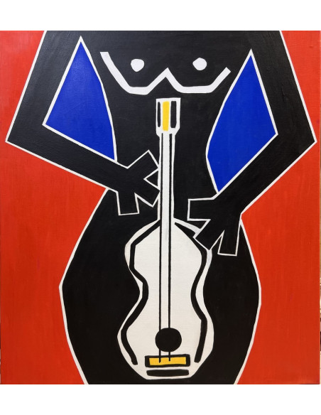 Alice del Río. (Gijón, Asturias, 1988). Music is the answer. Mixta lienzo.
