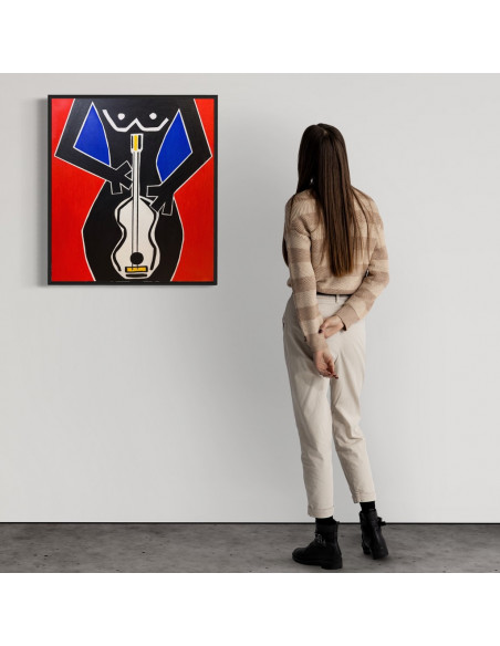 Alice del Río. (Gijón, Asturias, 1988). Music is the answer. Mixta lienzo.