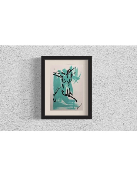 Alice del Río. (Gijón, Asturias, 1988). Desnuda. Mixta cartulina.
