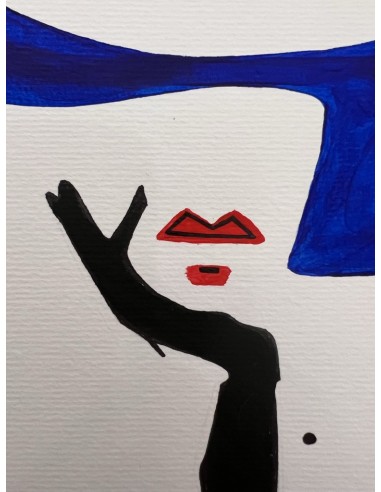 Alice del Río. (Gijón, Asturias, 1988). La dama del sombrero. Mixta cartulina.