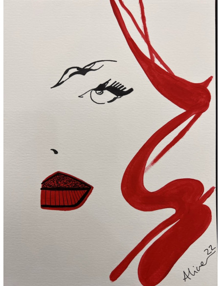 Alice del Río. (Gijón, Asturias, 1988). Sensualidad. Mixta cartulina.