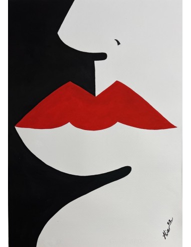 Alice del Río. (Gijón, Asturias, 1988). Beso. Mixta cartulina.