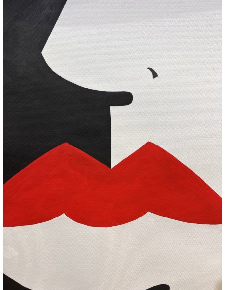 Alice del Río. (Gijón, Asturias, 1988). Beso. Mixta cartulina.