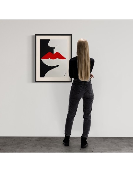 Alice del Río. (Gijón, Asturias, 1988). Beso. Mixta cartulina.