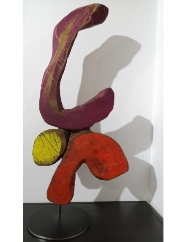 Tenreiro, Enrique. (A Coruña, 1969) Escultura nº 121. Homenaje a Françoise Gilot. Madera policromada