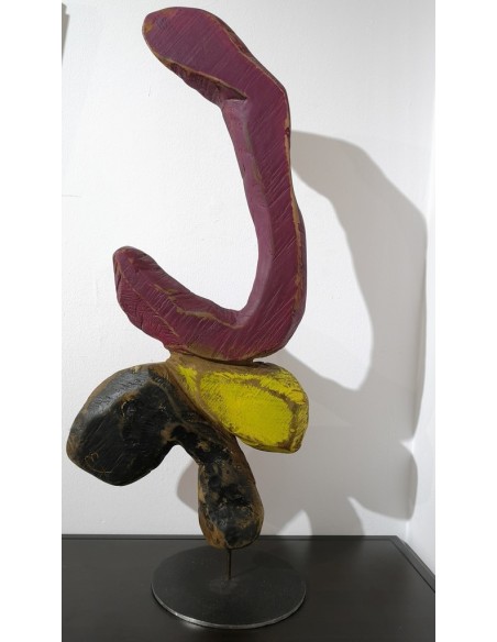 Tenreiro, Enrique. (A Coruña, 1969) Escultura nº 121. Homenaje a Françoise Gilot. Madera policromada