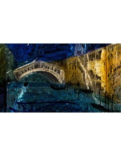 Gerardo Porto (A Coruña 1925 - Ámsterdam 2010). Canales de Venecia. Cristal Van Tetterode. 2