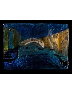 Gerardo Porto (A Coruña 1925 - Ámsterdam 2010). Canales de Venecia. Cristal Van Tetterode.