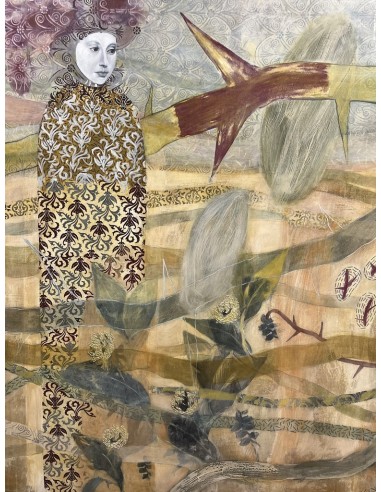 Ana Karina Astray Lema. (Argentina, 1969). Composición. Mixta sobre lienzo.