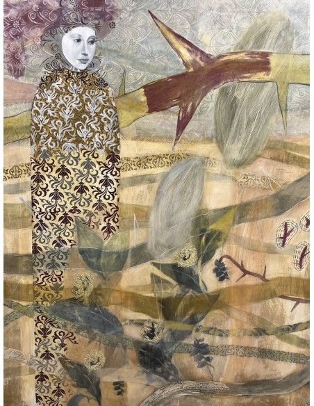 Ana Karina Astray Lema. (Argentina, 1969). Composición. Mixta sobre lienzo.