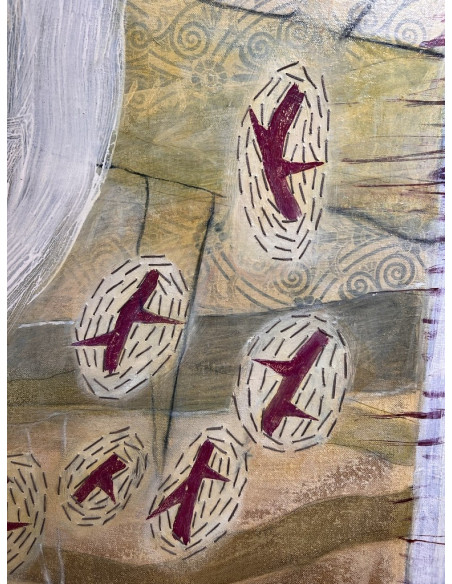 Ana Karina Astray Lema. (Argentina, 1969). Composición. Mixta sobre lienzo.