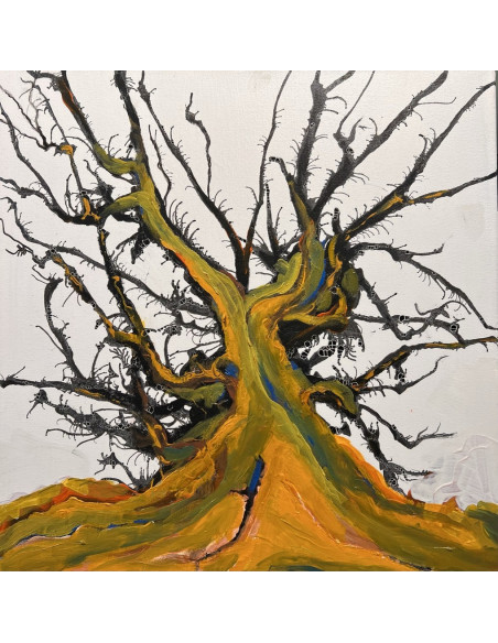 Miguel Melero, (Pontevedra, 1961). Arbore Seca. Mixta sobre lienzo.