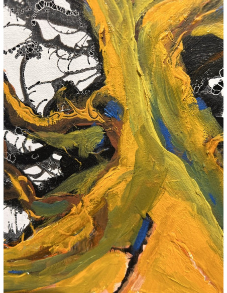 Miguel Melero, (Pontevedra, 1961). Arbore Seca. Mixta sobre lienzo.