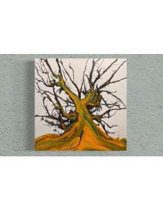 Miguel Melero, (Pontevedra, 1961). Arbore Seca. Mixta sobre lienzo.