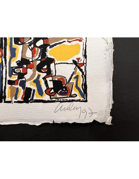 Chelín. Martínez González, José Eduardo ( A Coruña, 1945 - 2016 ). Composición. Obra gráfica.
