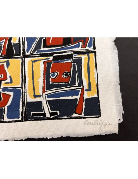 Chelín. Martínez González, José Eduardo ( A Coruña, 1945 - 2016 ). Composición. Obra gráfica.