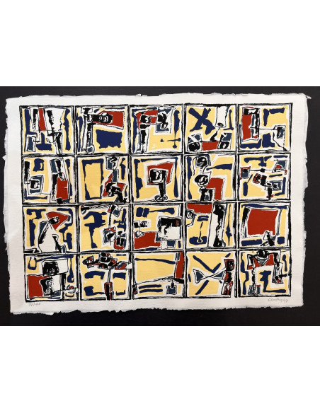 Chelín. Martínez González, José Eduardo ( A Coruña, 1945 - 2016 ). Composición. Obra gráfica.