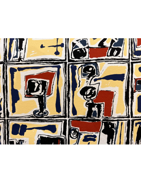 Chelín. Martínez González, José Eduardo ( A Coruña, 1945 - 2016 ). Composición. Obra gráfica.