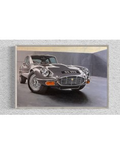 Roberto Yepes. (A Coruña, 1970). Jaguar E-Type. Acrílico sobre lienzo.