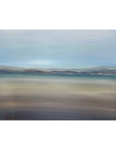 Antonio Vila (A Coruña 1935). Marina. Óleo sobre papel tela..