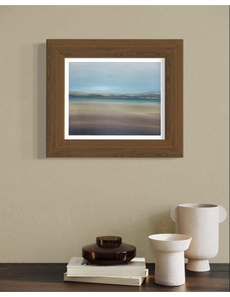 Antonio Vila (A Coruña 1935). Marina. Óleo sobre papel tela..