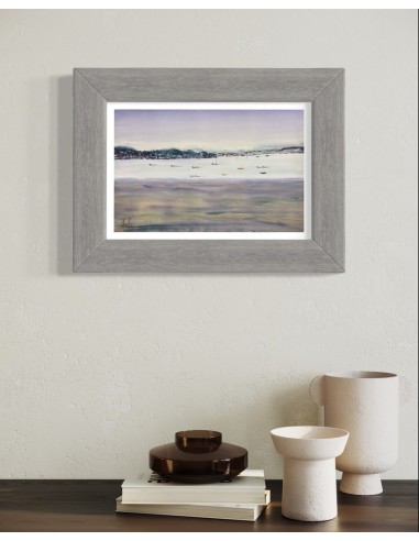 Antonio Vila (A Coruña 1935). Marina. Acuarela sobre papel Arches.