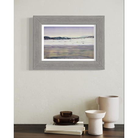 Antonio Vila (A Coruña 1935). Marina. Acuarela sobre papel Arches.