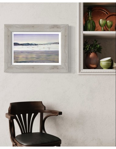 Antonio Vila (A Coruña 1935). Marina. Acuarela sobre papel Arches.