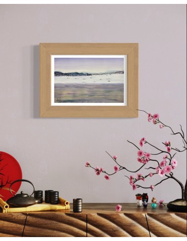 Antonio Vila (A Coruña 1935). Marina. Acuarela sobre papel Arches.