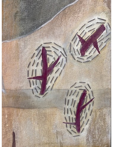 Ana Karina Astray Lema. (Argentina, 1969). Composición. Mixta sobre lienzo.