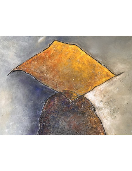 Carmen Domínguez (Pontevedra, 1951). Composición. Mixta sobre lienzo.