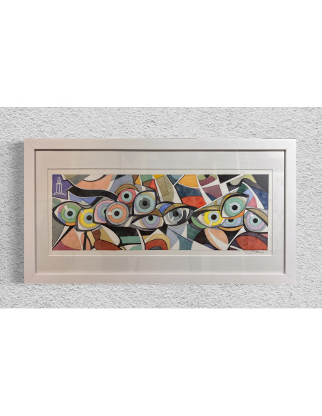 José Ramón. ( A Coruña, 1939 -2016). Visión. Mixta sobre cartulina.