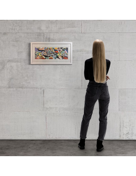 José Ramón. ( A Coruña, 1939 -2016). Visión. Mixta sobre cartulina.