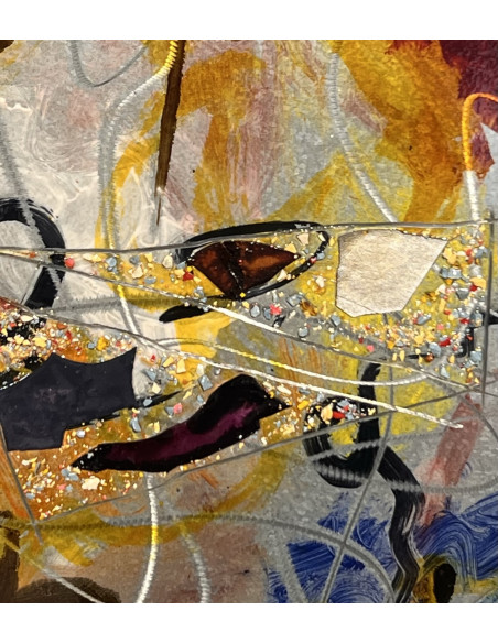 Joaquín Balsa (Ourense, 1961). Poesía etérea. Mixta sobre chapa  de acero.
