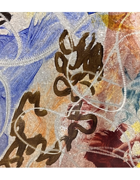 Joaquín Balsa (Ourense, 1961). Poesía etérea. Mixta sobre chapa  de acero.