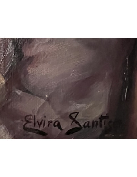 Elvira Santiso. (Betanzos 1872 – Santiago de Compostela 1961). S/T. Óleo sobre lienzo.