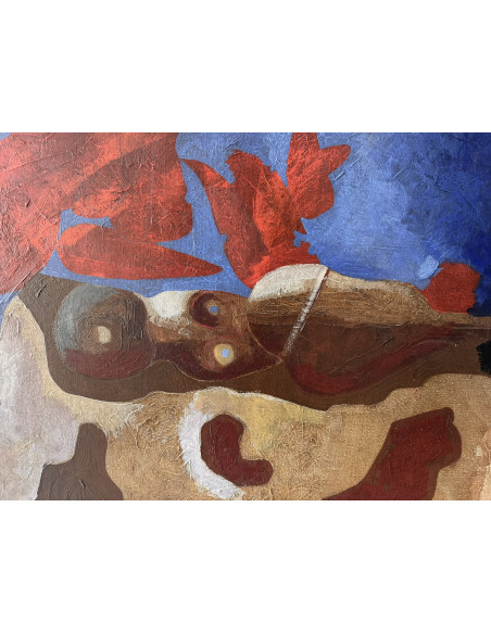 Castillo, Jorge. (Pontevedra, 1933). Composición. Óleo sobre lienzo.