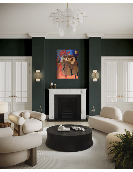 Castillo, Jorge. (Pontevedra, 1933). Composición. Óleo sobre lienzo.