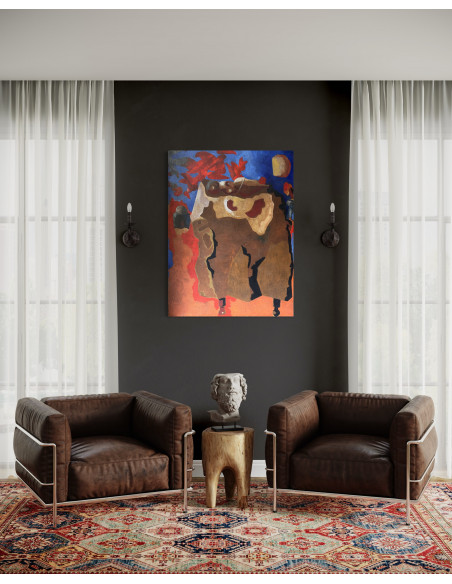 Castillo, Jorge. (Pontevedra, 1933). Composición. Óleo sobre lienzo.