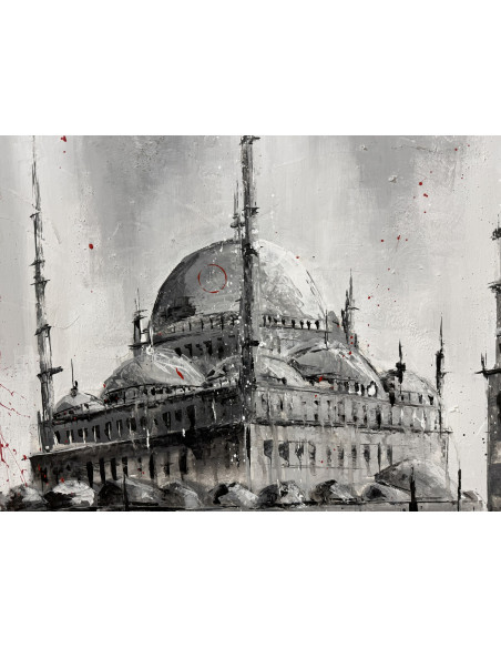 Óscar Cabana (A Coruña, 1980). Mezquita. Técnica mixta sobre lienzo