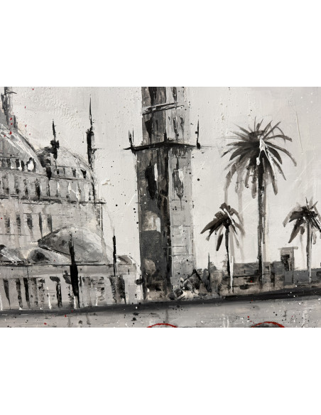Óscar Cabana (A Coruña, 1980). Mezquita. Técnica mixta sobre lienzo