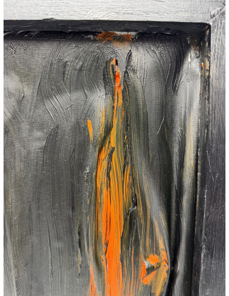 Enrique Tenreiro. (A Coruña, 1969). 2001 "Encerrado con vistas". Mixta sobre lienzo..