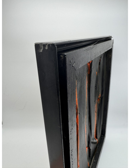 Enrique Tenreiro. (A Coruña, 1969). 2001 "Encerrado con vistas". Mixta sobre lienzo..