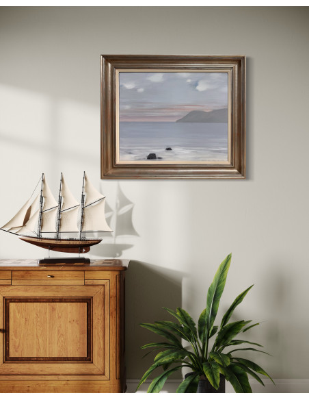 Lago Rivera , Antonio. (A Coruña 1916-París 1990). Marina. Técnica mixta sobre lienzo