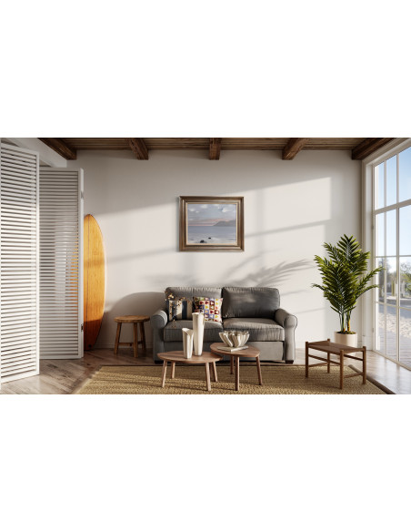 Lago Rivera , Antonio. (A Coruña 1916-París 1990). Marina. Técnica mixta sobre lienzo